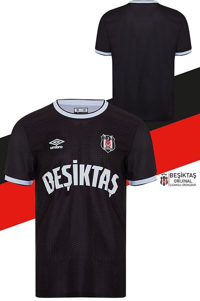 Beşiktaş Original Licensed Nostalgia Black Children's Jersey Bjk Eagle Printed Gift Wooden Box