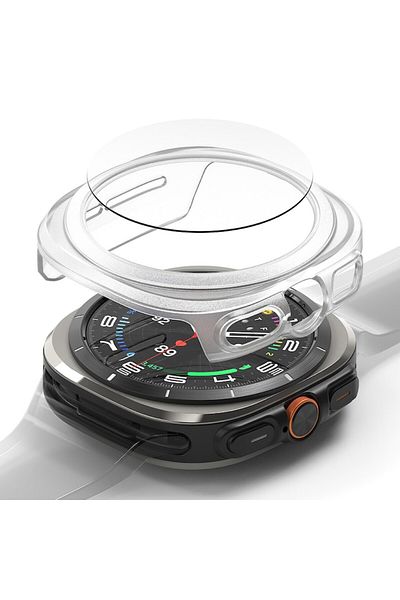 Flo Carcasă de înaltă protecție pentru Samsung Galaxy Watch Ultra 47mm + protecție de ecran, E18, plastic dur, Alpi