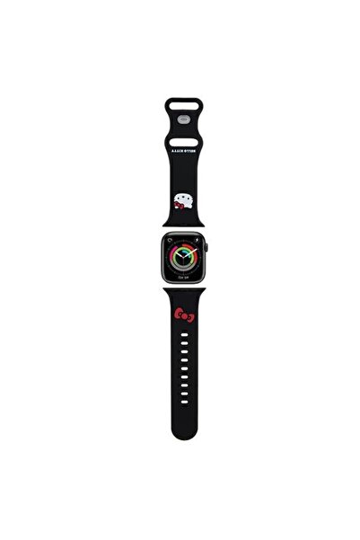 Hello Kitty Curea din silicon pentru Apple Watch (negru)