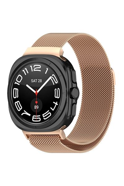 SOL Curea de ceas pentru Samsung Galaxy Watch Ultra 47mm, Protect, I46, oțel, auriu-căpșuni