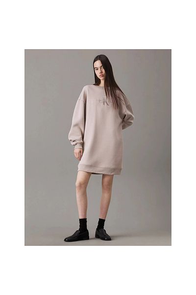 Calvin Klein Ck J20j224834 Vyšívané dámske šaty Monologo Crew