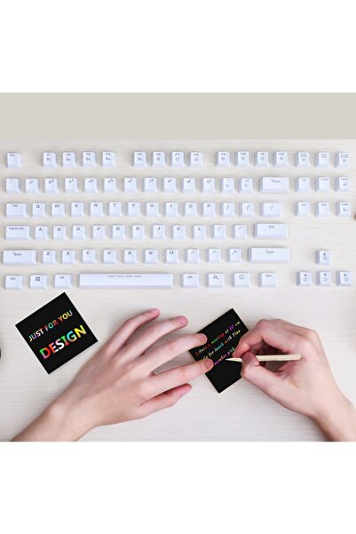 Flippy Set de 100 de cărți razuibile, Flippy, hârtie curcubeu, 2 creioane din bambus + 2 șabloane, multicolore