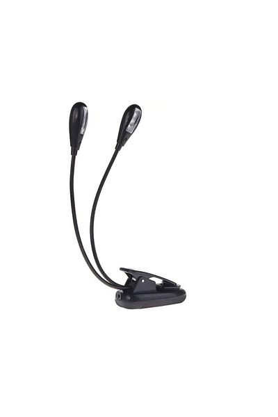 dalip Lampă LED dublă cu clemă, 4 LED-uri, 23 cm, neagră