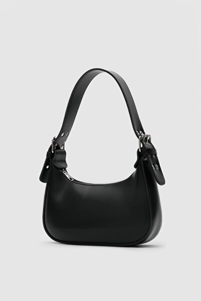 KISCHE Oval Black Baguette Bag