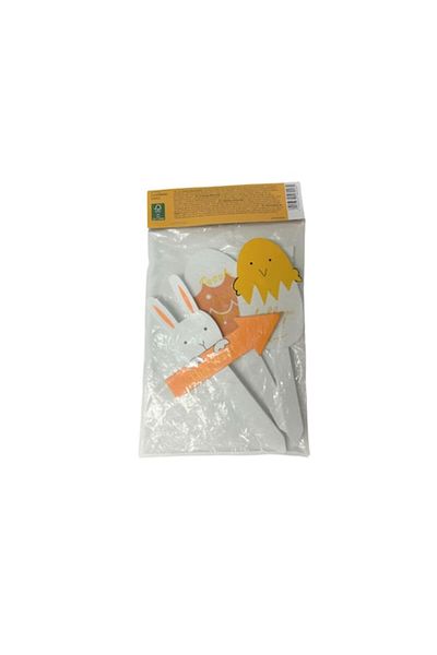 dalip Set decorațiuni de Paște, lemn, 3 piese, înălțime 18 cm, multicolor