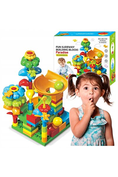 İSP Educational and Creative Maze Set with 91 Pieces, "ISP LikeSmart FUN SlideWay Flower Paradise", 2