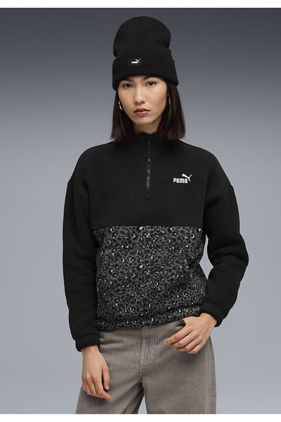 Puma Essentials Animal Print Relaxed Crew Women