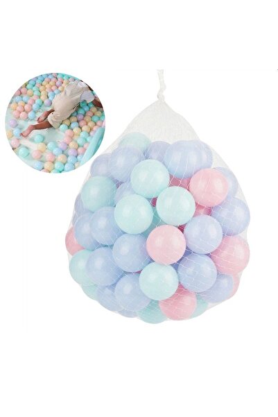 PROCART Set de 100 de bile pastelate, diametru 5,5 cm, din plastic, pentru piscine sau corturi