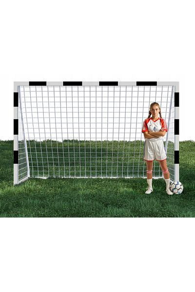 SERSIMO Poarta de fotbal din otel, 200x300 cm, profil 38mm, cu elemente de fixare