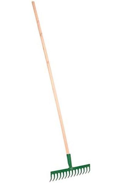 MOONLİGHT Steel Garden Rake (14 Teeth, Green,10182)