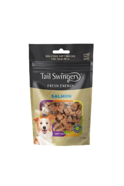 Tail Swingers Recompense caini tablete, gustari moi, cu carne de somon, 125g