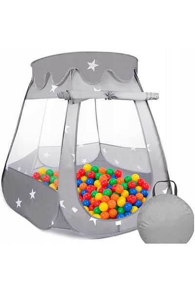 SERSIMO Tarc loc de joaca pentru copii sau bebe, material textil, gri, 120x120x86cm