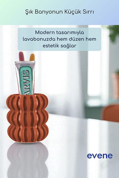 Evene Θήκη οδοντόβουρτσας Βάση οδοντόβουρτσας Βάση οδοντόβουρτσας Terracotta Color Model 75