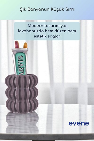 Evene Θήκη οδοντόβουρτσας Βάση οδοντόβουρτσας Βάση οδοντόβουρτσας Ματ Μωβ Χρώμα Μοντέλο 75