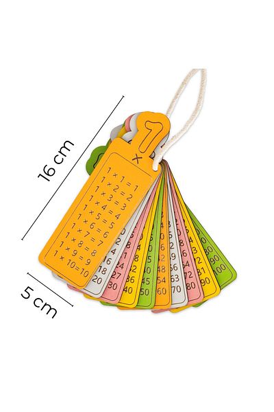 HippoDeco Wooden Colorful and Natural Multiplication Table Set |   Montessori Compatible Educational Material