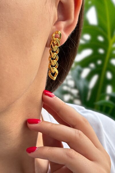 Utku Kuyumculuk 22 AYAR GURMET ZİNCİR ALTIN KÜPE