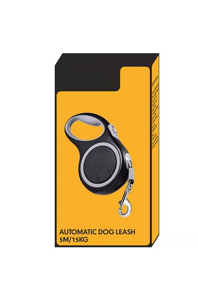 LikeSmart Lesa Retractabila "LikeSmart Dog Leash", 5m, maner ergonom, buton de blocare, Banda Reflectorizanta