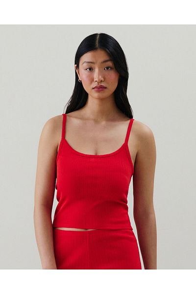 Undiz Pointelle top ALLDAYIZ red