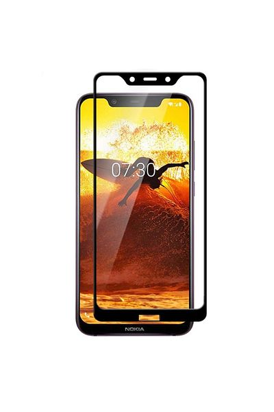 dalip Glass Screen Protector for Nokia 8.1, 21D, 11H, Black-Transparent