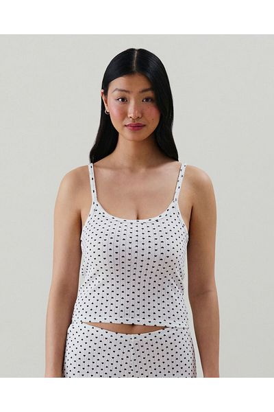 Undiz Pointelle top ALLDAYIZ white