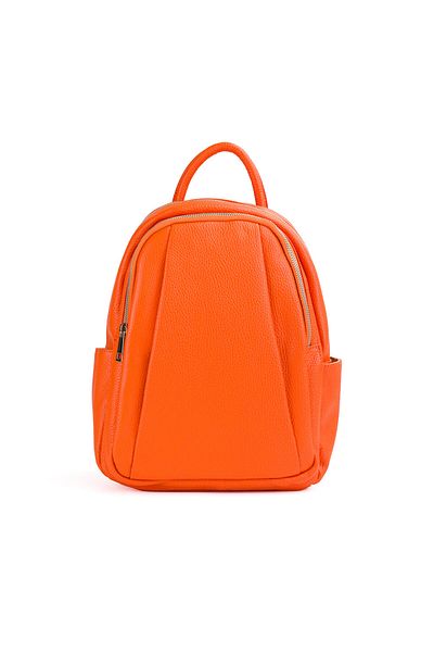 Posete Fagaras Timeea Leather Backpack - Orange, Genuine Leather Backpack, Backpack, Genuine Leather, Leather Backpack