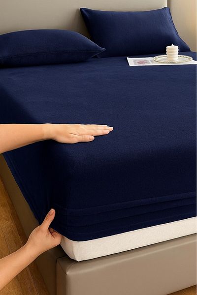 Mulberry Σετ σεντόνια Velvet Fabric Fitted 160x200+30 cm