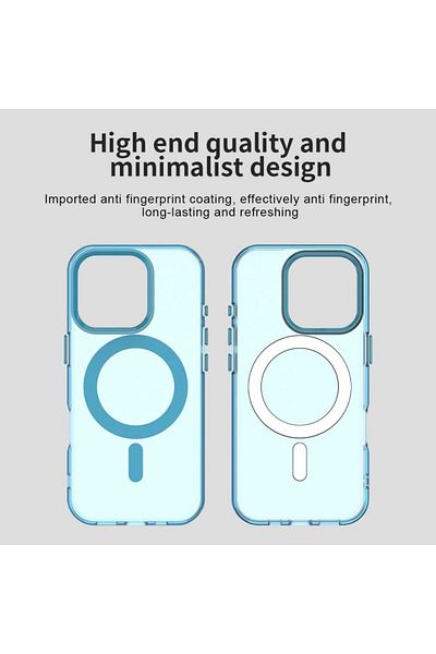SKYDDAR INNOVATION Case for iPhone 15 Pro, CandyCase, Magsafe, sticker set, Blue