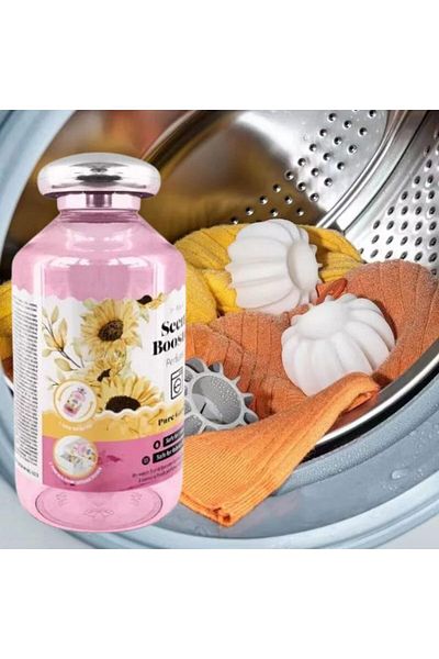 Mercaton Set parfum concentrat pentru rufe, Pure Garden, 250 ml și 4 bile reutilizabile anti-încurcare