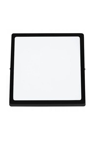 dalip Square LED ceiling light, 18W, 3000K, 1650lm, 21x21x2.5cm, neutral light, Black