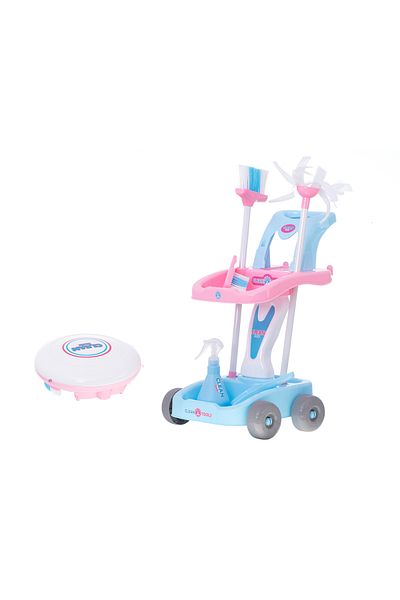 İSP Set de joaca pentru copii "Likesmart AutoCleaner", robot aspirator cu sunete si lumini, mop, far