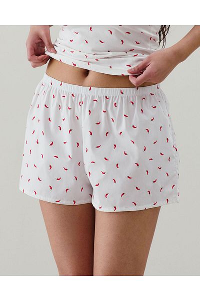 Undiz شورت منقوش SHORTPOPIZ أحمر