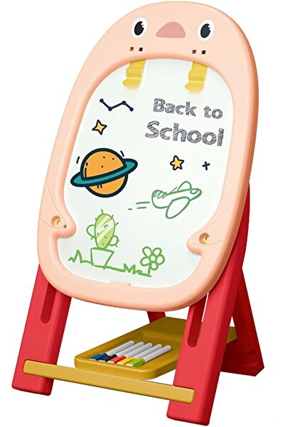 LikeSmart Set Sevalet Magnetic cu 2 fete, "LikeSmart Artist Drawing Board", 46 piese, Spirograf, Creta, Marker