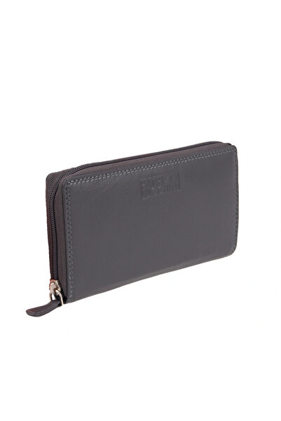 Generic Women's genuine leather wallet BG20354, Grigio