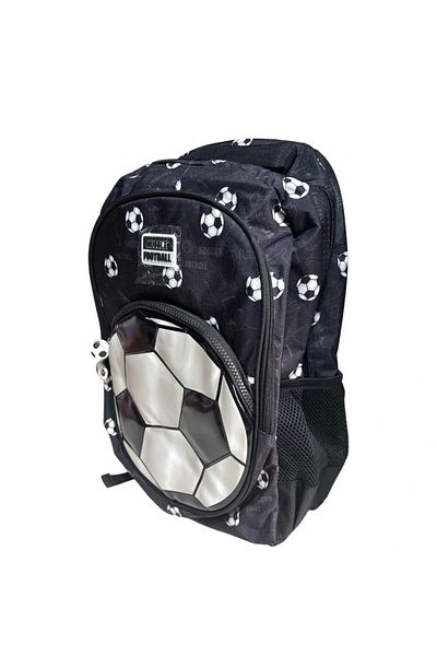 Mikro Muggle Mu-5874 Silver Football 3 Compartment Backpack