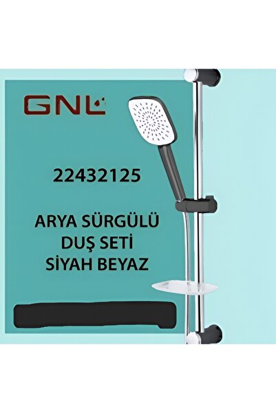 ÜSO SU ARMATÜRLERİ ÜSO GNL ARYA SÜRGÜLÜ DUŞ SETİ SİYAH BEYAZ