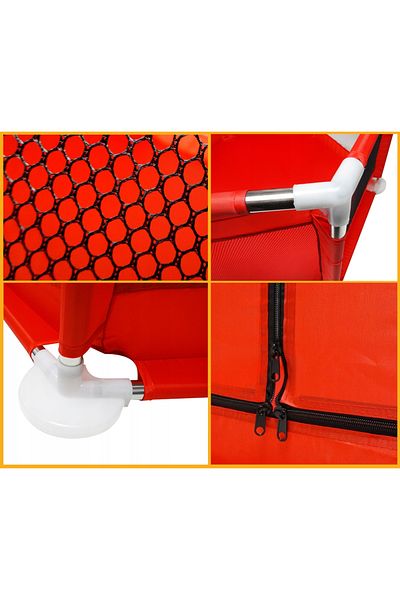 SERSIMO Playpen for children or babies, textile material, red, 130x60cm