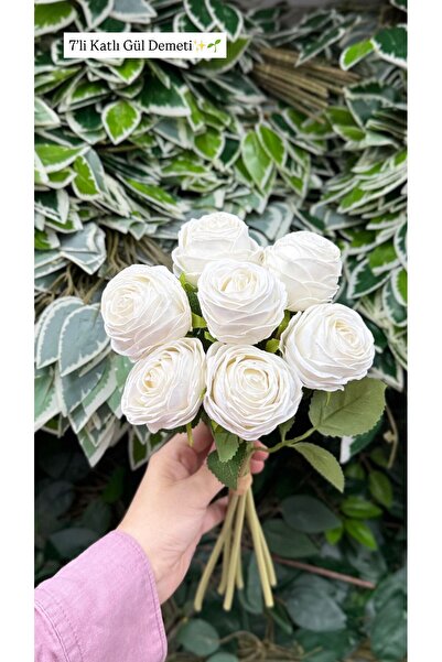 KOZALILAR Yapay Çiçek 7'Lİ Katlı Gül Demeti