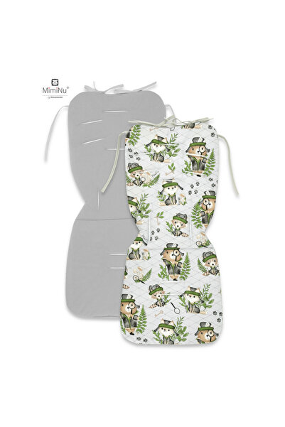 MimiNu Στρώμα καροτσιού, MimiNu, Αναστρέψιμο, Διπλής όψης, Βελούδο και βαμβάκι