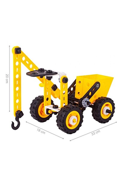 LikeSmart Set of 100 creative building pieces 8 in 1, "LikeSmart Build & Play", 8 vehicles to assemble, Screws