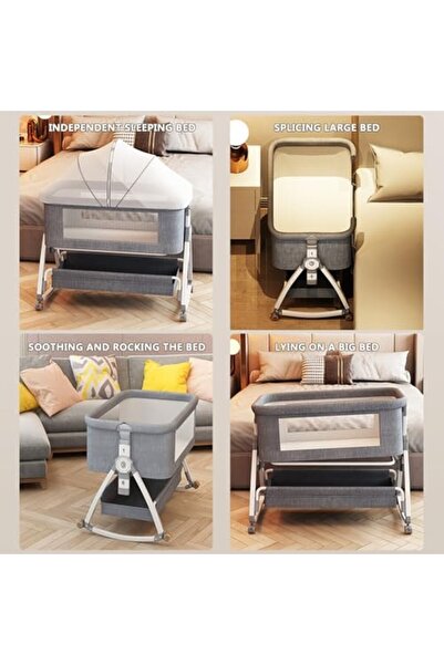 SHEWOW Multi-functional Baby Crib - All-in-One Sleeping Solution with Convertible Design