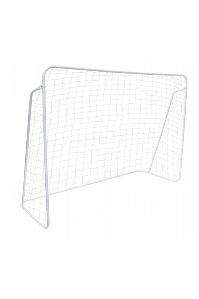 SERSIMO Poarta de fotbal pentru copii, 213x152x75 cm, alb – otel durabil, usor de asamblat