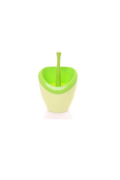 dalip Cutlery Drainer in Apple Shape, Plastic, White-Green