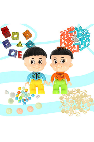 İSP Educational and Creative Magnetic Luminous Set, with 202 Pieces, Ball Track, "LikeSmart Light Magnetic World"