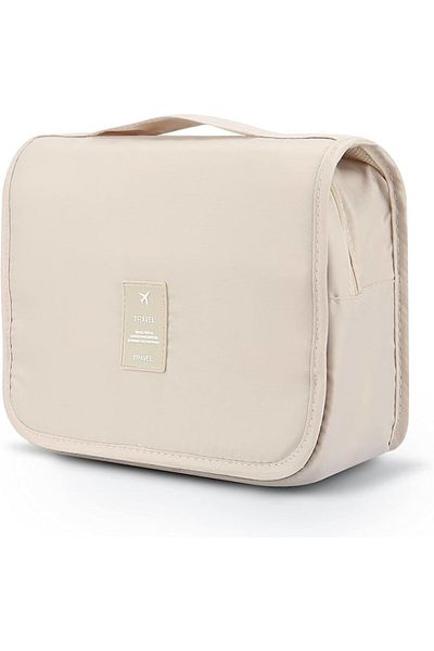 dalip Cosmetic Storage and Travel Bag with Spacious Compartments, 21.5x24x8cm, Beige