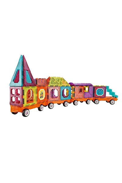 İSP "Likesmart Magnet Train" magnetic construction set, 72 pieces, different shapes, built creatively