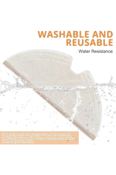 RotRever Σετ ανταλλακτικών για την πλαϊνή βούρτσα, φίλτρο Hepa, σφουγγαρίστρα σφουγγαρίστρας Roborock Q8 Max, Q8 Max Plus, Μαύρο 6 τεμάχια