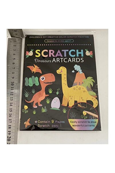 Flippy Set 9 Scratch ArtCards - Dinosaur Model, Multicolor