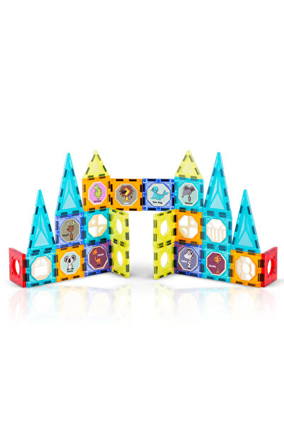 LikeSmart Educational and Creative Magnetic Set, with 98 Pieces, "LikeSmart Magic Magnetic Blocks", Numerous Possibilities