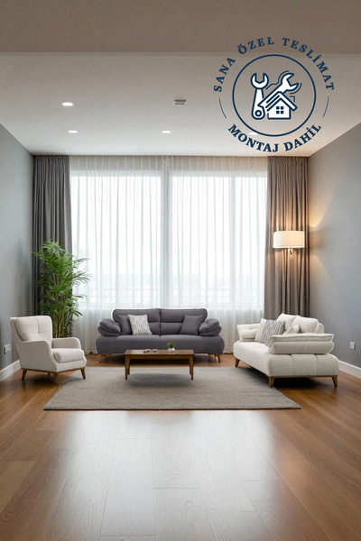 Niron Toskana Koltuk Takımı 3+3+1 - 2 Adet 3'lü Kanepe + 1 Adet Tekli Berjer Takımı | Özel Teslimat