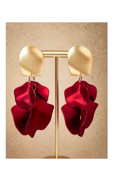Inovius - Earrings with Red Petals